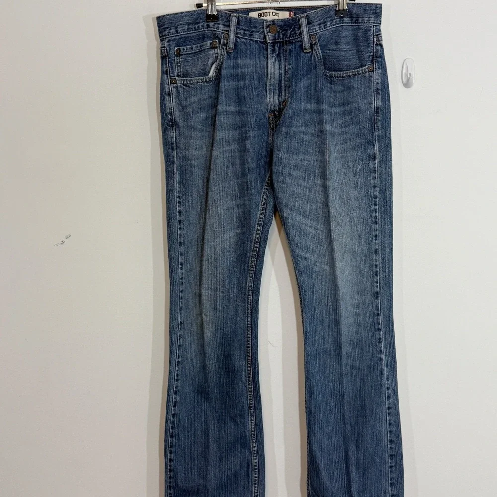 Levis Mens 527 Jeans 32x32 Medium Wash Denim Boot Cut Western Cowboy Work